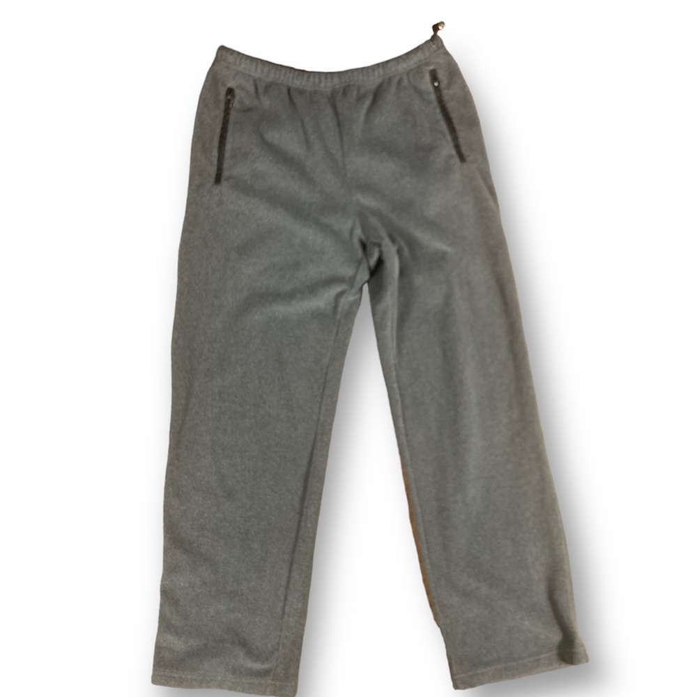 Mens gap gray sweatpants mens small elastic waist stretch fleece pants medium ?